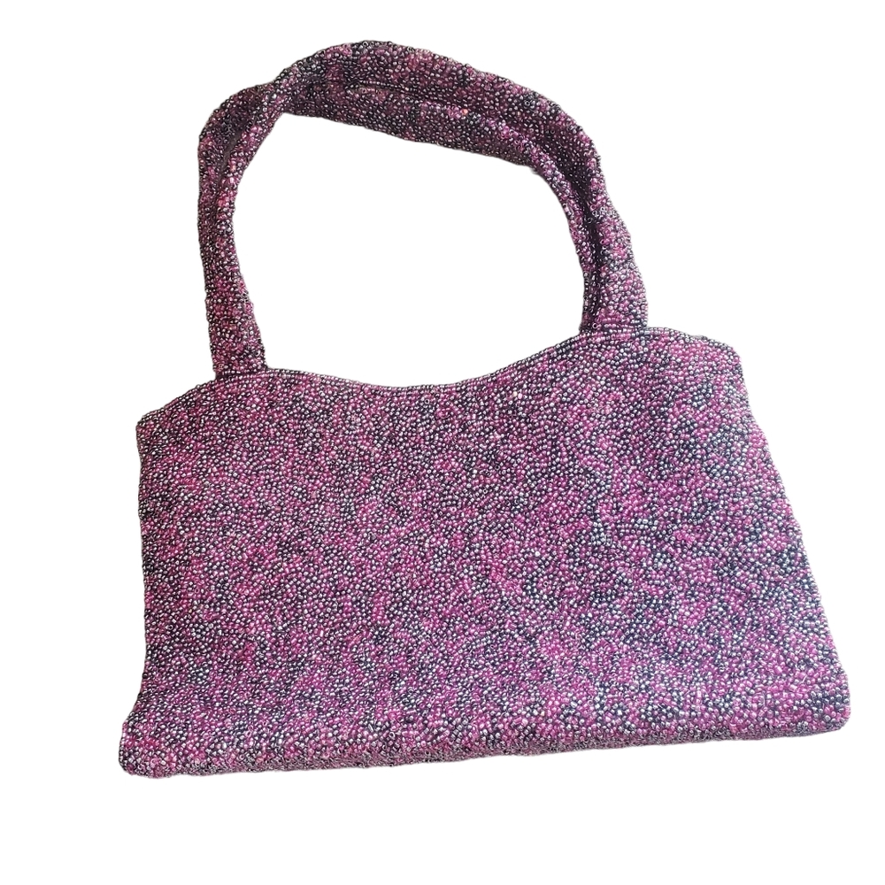 Purple Moyna purple beaded purse - Picture 1 of 10